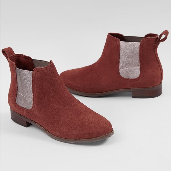 (BLSF) NEW Toms Ella Muscat Suede Pull On Chelsea Ankle Boot, Size 9W, NWOT - Picture 3 of 5